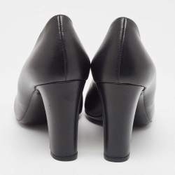 Gucci Black Leather Horsebit Pumps Size 38.5