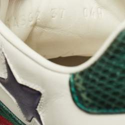 مملوكة مسبقًا Gucci White Leather Star Ace Sneakers Size 37