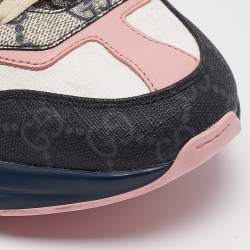 Gucci Multicolor GG Supreme Canvas Rhyton Sneakers Size 36