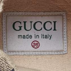 Gucci Multicolor GG Supreme Canvas Rhyton Sneakers Size 36