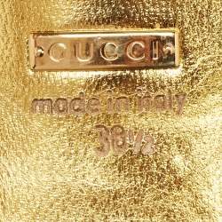 مملوكة مسبقًا Gucci Black Leather Slip On Pumps Size 38.5