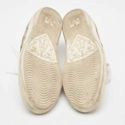 Pre Owned Gucci Brown GG Supreme Canvas Bee Ace Sneakers Size 36