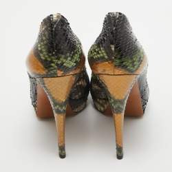 Gucci Multicolor Python Betty Platform Pumps Size 38