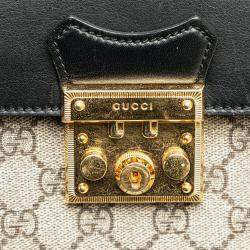 Gucci Beige/Brown GG Supreme Padlock Backpack