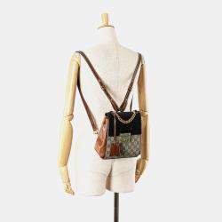 Gucci Beige/Brown GG Supreme Padlock Backpack