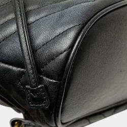 Pre Owned Gucci Black GG Marmont Matelasse Calfskin Backpack