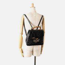 Pre Owned Gucci Calfskin Bamboo Trapuntata Queen Margaret Backpack