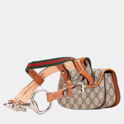 Pre Owned Gucci Mini GG Supreme Web Bamboo 1947 Belt Bag