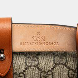 Pre Owned Gucci Mini GG Supreme Web Bamboo 1947 Belt Bag