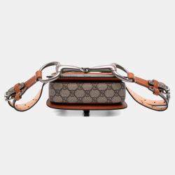 Pre Owned Gucci Mini GG Supreme Web Bamboo 1947 Belt Bag