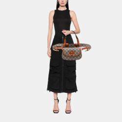 Pre Owned Gucci Mini GG Supreme Web Bamboo 1947 Belt Bag