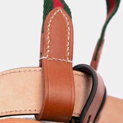 Pre Owned Gucci Brown Mini GG Supreme Web Bamboo 1947 Belt Bag