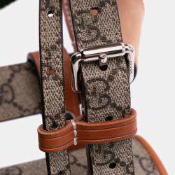 Pre Owned Gucci Brown Mini GG Supreme Web Bamboo 1947 Belt Bag