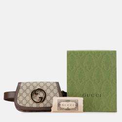 Pre Owned Gucci Brown GG Supreme Blondie Belt Bag