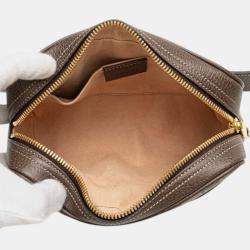 Pre Owned Gucci Beige/Brown Small GG Supreme Ophidia Belt Bag