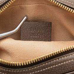 Pre Owned Gucci Beige/Brown Small GG Supreme Ophidia Belt Bag