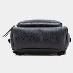 Pre Owned Gucci Black Pebbled Calfskin Soho Chain Backpack