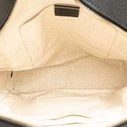 Pre Owned Gucci Black Pebbled Calfskin Soho Chain Backpack
