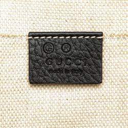 Pre Owned Gucci Black Pebbled Calfskin Soho Chain Backpack