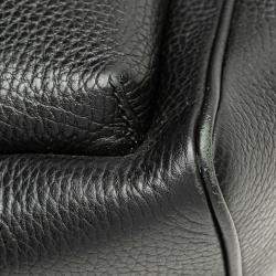 Pre Owned Gucci Black Pebbled Calfskin Soho Chain Backpack