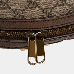 Pre Owned Gucci Small GG Supreme Ophidia Web Backpack