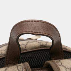 Pre Owned Gucci Small GG Supreme Ophidia Web Backpack