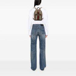 Pre Owned Gucci Small GG Supreme Ophidia Web Backpack
