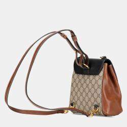 Pre Owned Gucci GG Supreme Padlock Backpack