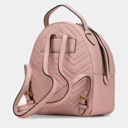 Pre Owned Gucci Small GG Marmont Matelasse Leather Backpack