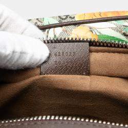 Pre Owned Gucci Beige/Brown Calf Leather, Coated Canvas GG Supreme Tian Backpack