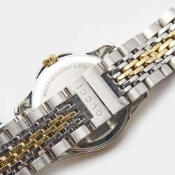 Gucci Silver Two-Tone Stainless Steel G Timeless 126.5 Women's Wristwatch 27 mm