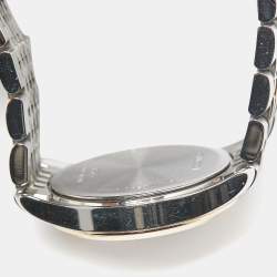 Pre Owned Gucci Mother of Pearl Two-Tone Stainless Steel Diamonds G-Timeless YA126514 Women's Wristwatch 27 mm