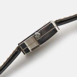 Gucci Mother Pearl Diamond Stainless Steel Leather 3600J Women's Wristwatch 26 mm
