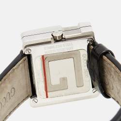 Gucci Mother Pearl Diamond Stainless Steel Leather 3600J Women's Wristwatch 26 mm