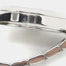 Pre Owned Gucci Silver White Stainless Steel G-Timeless 126.5 Women's Wristwatch 27 mm