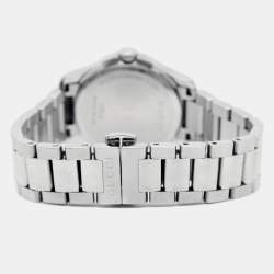 Pre Owned Gucci Silver White Stainless Steel G-Timeless 126.5 Women's Wristwatch 27 mm