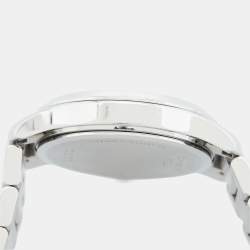 Pre Owned Gucci Silver White Stainless Steel G-Timeless 126.5 Women's Wristwatch 27 mm
