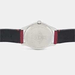 Gucci Red Mother Of Pearl Stainless Steel Lizard Skin Leather G-Timeless 126.4 Women's Wristwatch 36 mm