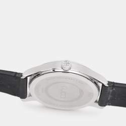 Gucci Black Stainless Steel G-Timeless 17237419 Leather Strap Women's Wristwatch 38 mm