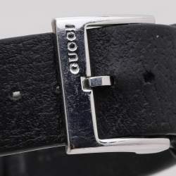 Gucci Black Stainless Steel G-Timeless 17237419 Leather Strap Women's Wristwatch 38 mm