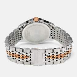 Pre Owned Gucci Black Two-Tone Stainless Steel G-Timeless YA126512 Women's Wristwatch 27 mm