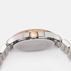 Pre Owned Gucci Black Two-Tone Stainless Steel G-Timeless YA126512 Women's Wristwatch 27 mm