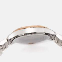 Pre Owned Gucci Black Two-Tone Stainless Steel G-Timeless YA126512 Women's Wristwatch 27 mm