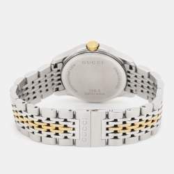 Gucci Silver Two Tone Stainless Steel G-Timeless 126.5 Quartz Women's Wristwatch 27mm