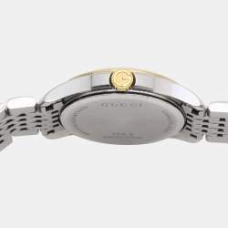 Gucci Silver Two Tone Stainless Steel G-Timeless 126.5 Quartz Women's Wristwatch 27mm