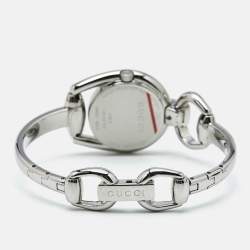 Pre Owned Gucci Mother Of Pearl Stainless Steel Horsebit YA139506  Women's Wristwatch 28 mm