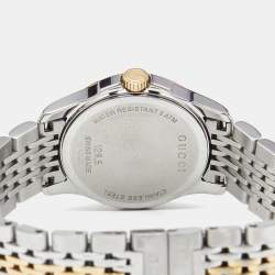 Pre Owned Gucci Mother of Pearl Two-Tone Stainless Steel Diamonds G-Timeless YA126513 Women's Wristwatch 27 mm