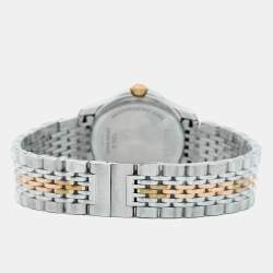 Pre Owned Gucci Black Two Tone Stainless Steel G-Timeless YA126512 Women's Wristwatch 27 mm