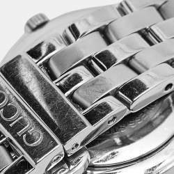 Pre Owned Gucci 5500 Series Silver Dial Stainless Steel Women's Wristwatch 27 mm