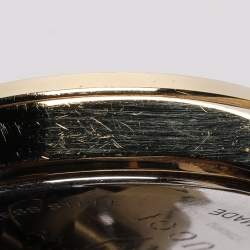 Pre Owned Gucci Cream Gold Plated Stainless Steel G-Timeless 126.5 Women's Wristwatch 28 mm